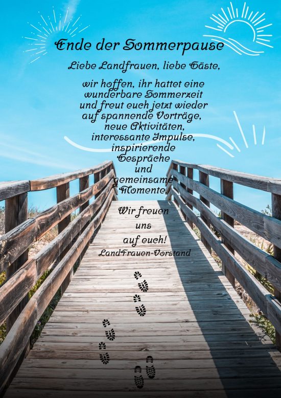 Ende der Sommerpause