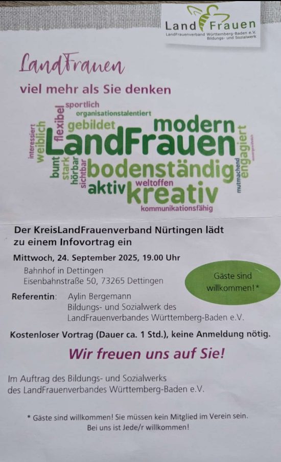 Infovortrag 24.09.25 in Dettingen